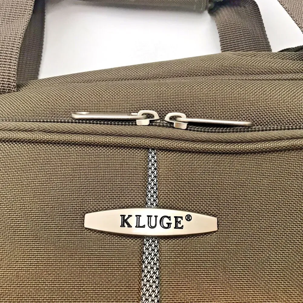 Kluge Brown Canvas Carry On Bag Travel Tote Weekender Duffle 18x12x8